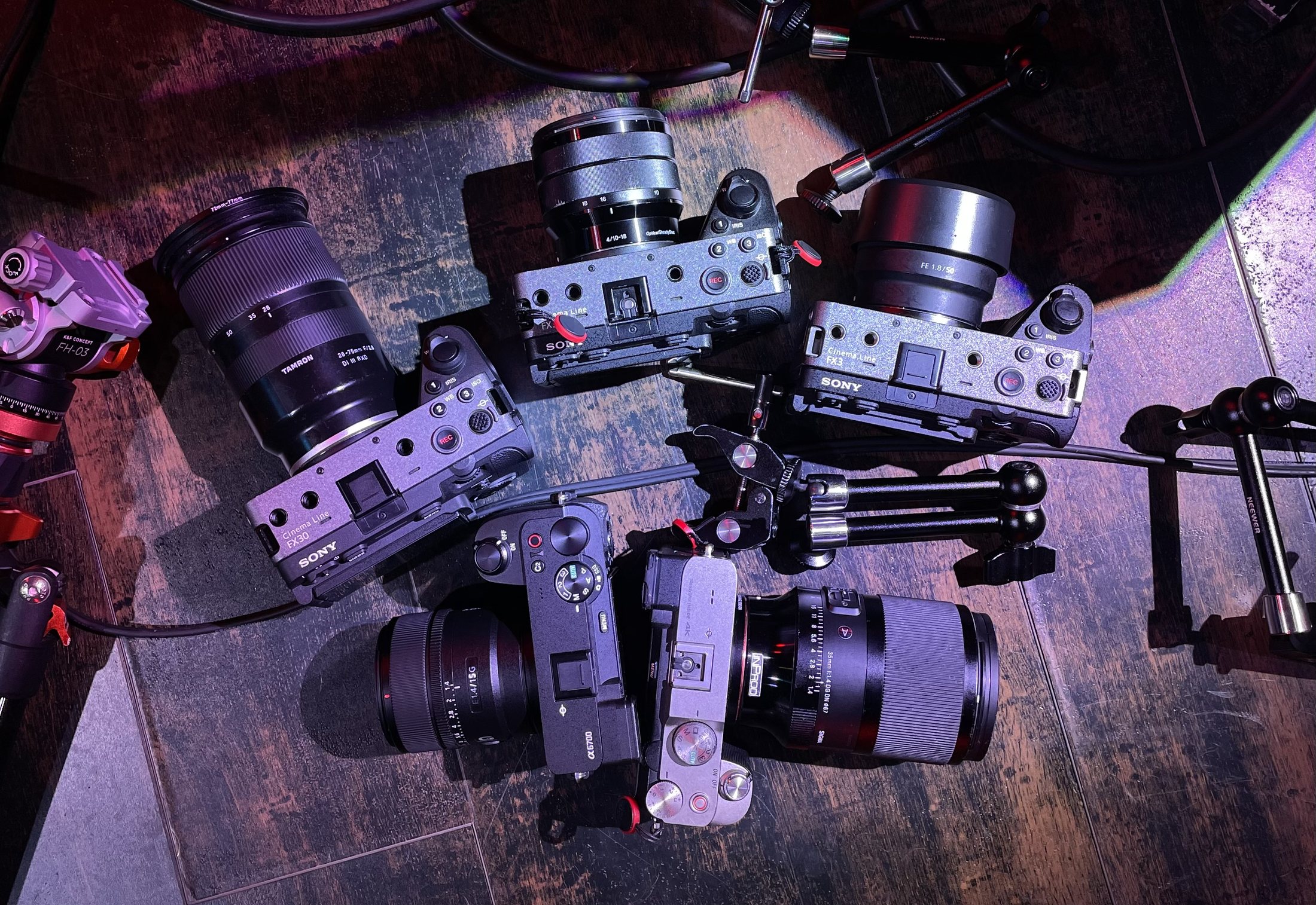 Caméras professionnelles de secours pour film de mariage